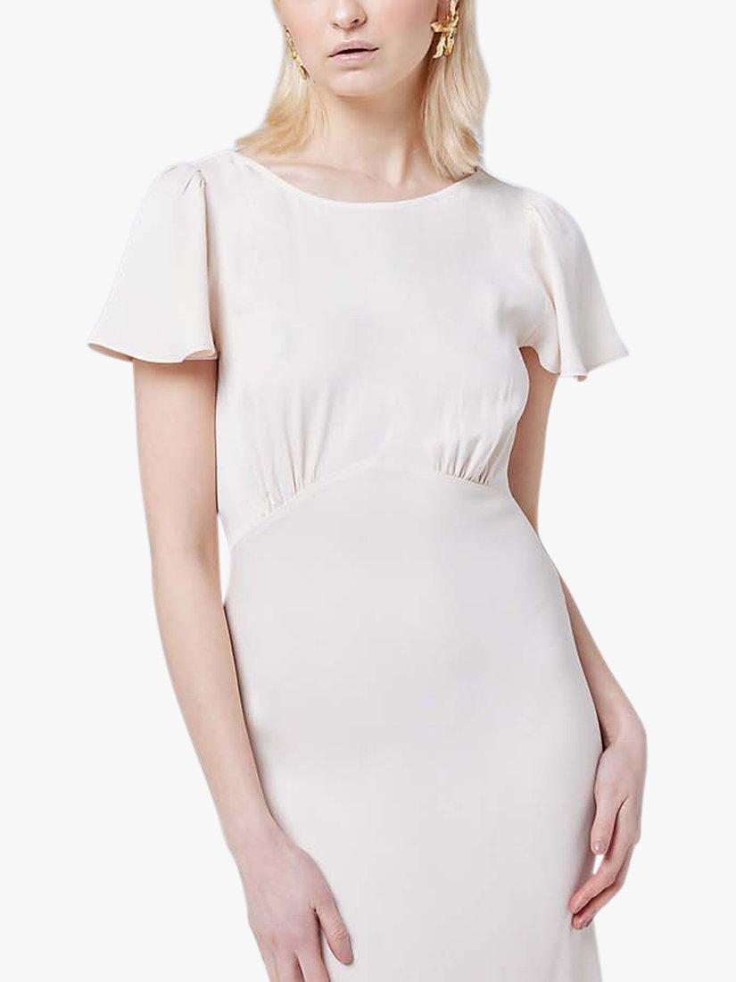 Product image 3 of 3, which shows Maids to Measure Eadie Short Sleeve Maxi Dress, Champagne Ivory, 8