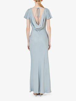 Maids to Measure Eadie Satin Maxi Dress, Duck Egg - view 2, Duck Egg