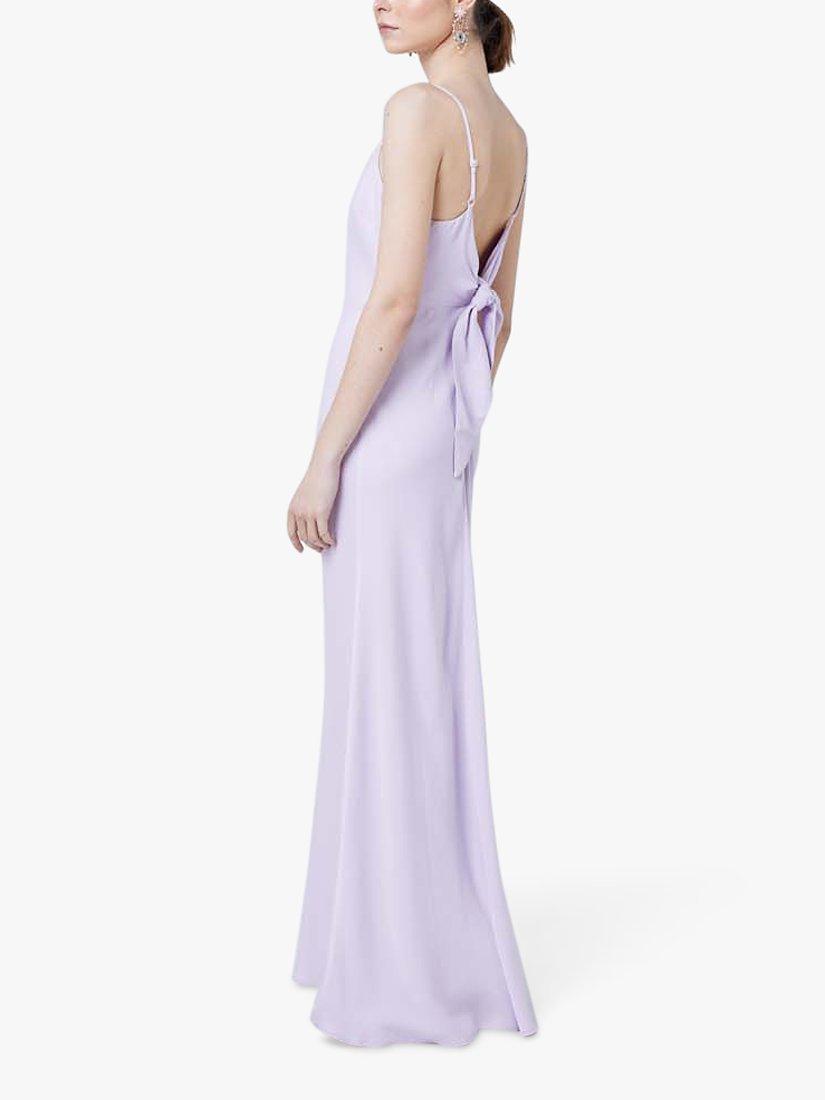 Maids to Measure Stella Sleeveless Satin Maxi Dress, Lilac, 8