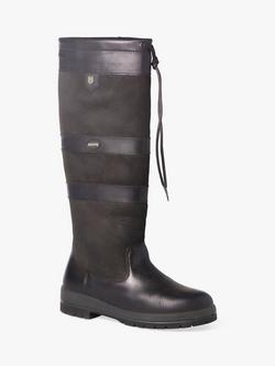 Dubarry Galway Leather Knee Boots, Black - view 2, 01 Black