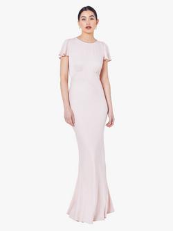Maids to Measure Eadie Empire Line Maxi Dress, Blush Pink