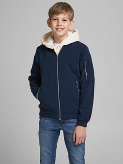 Jack & Jones Junior Bomber Jacket, Navy, Navy