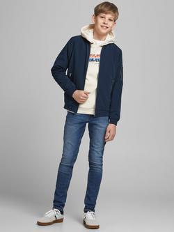 Jack & Jones Junior Bomber Jacket, Navy - view 2, Navy