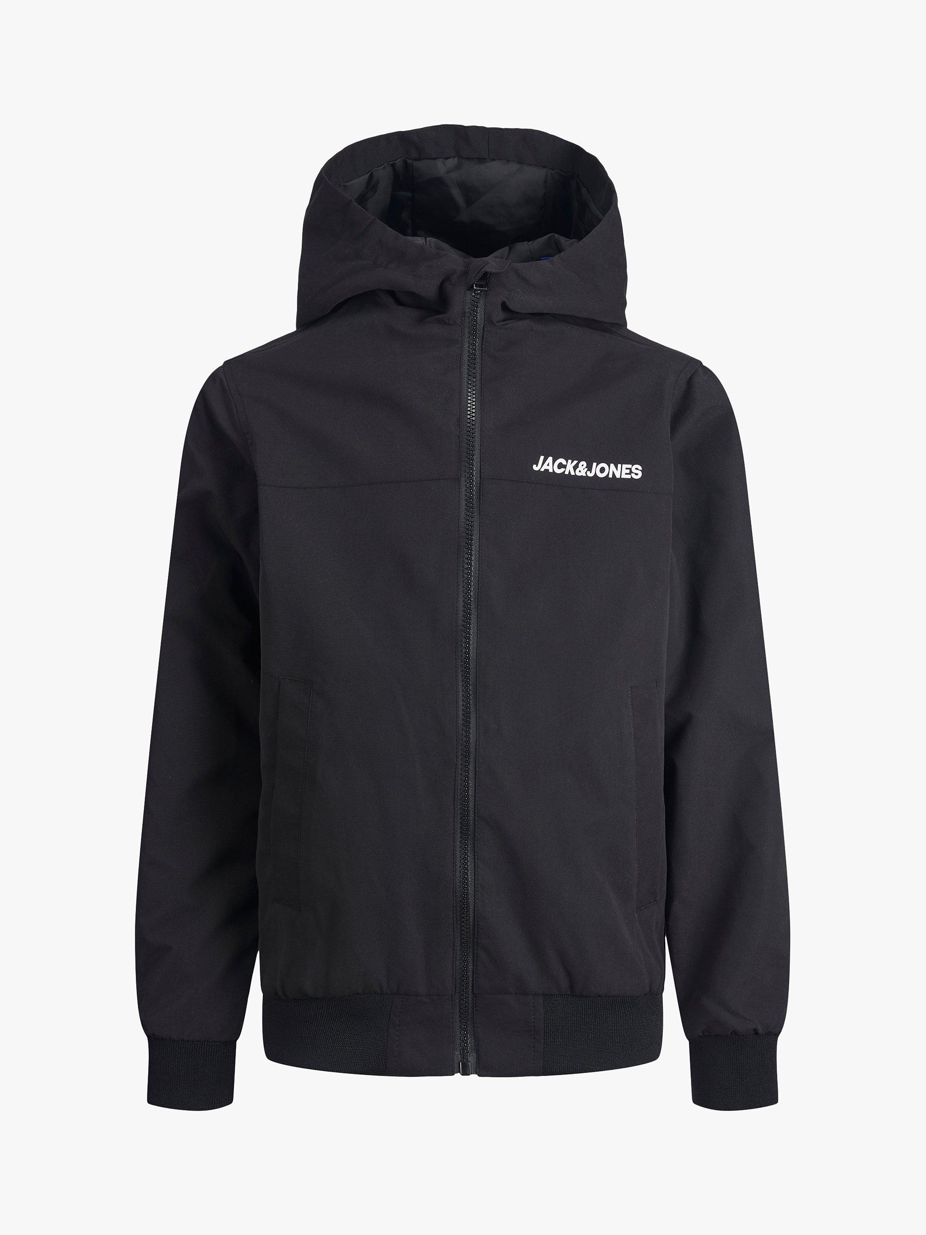 Jack and jones black bomber jacket best sale