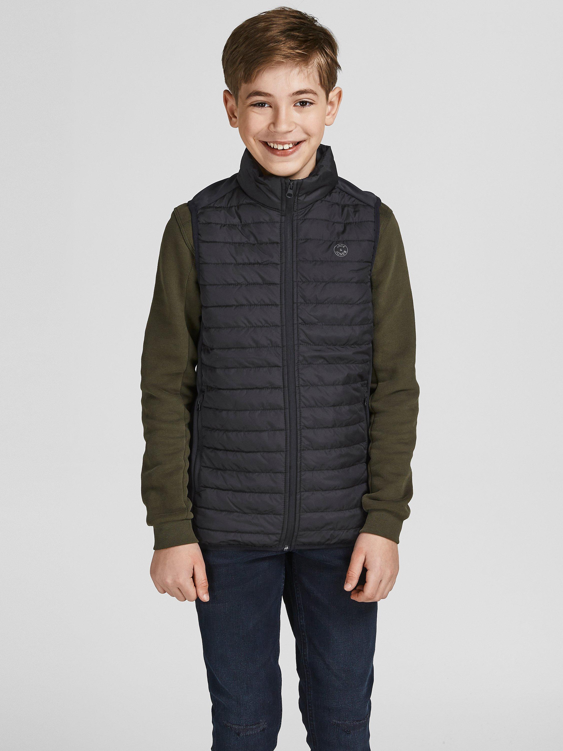 Jack & Jones Junior Padded Gilet, Black