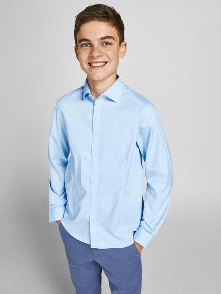 Jack & Jones Junior Solid Formal Shirt - view 2, Light Blue