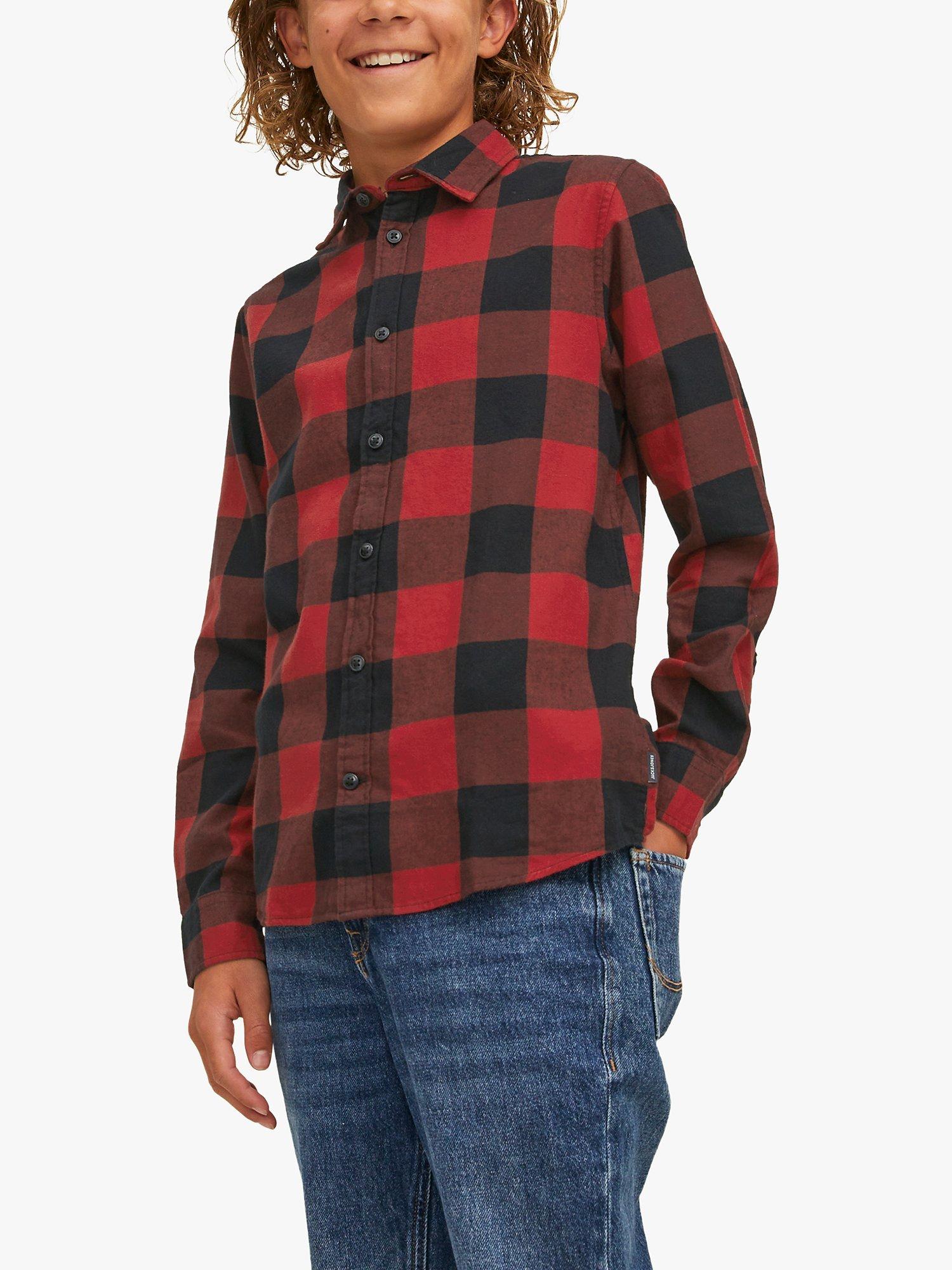 Jack & Jones Junior Buffalo Check Shirt, Red