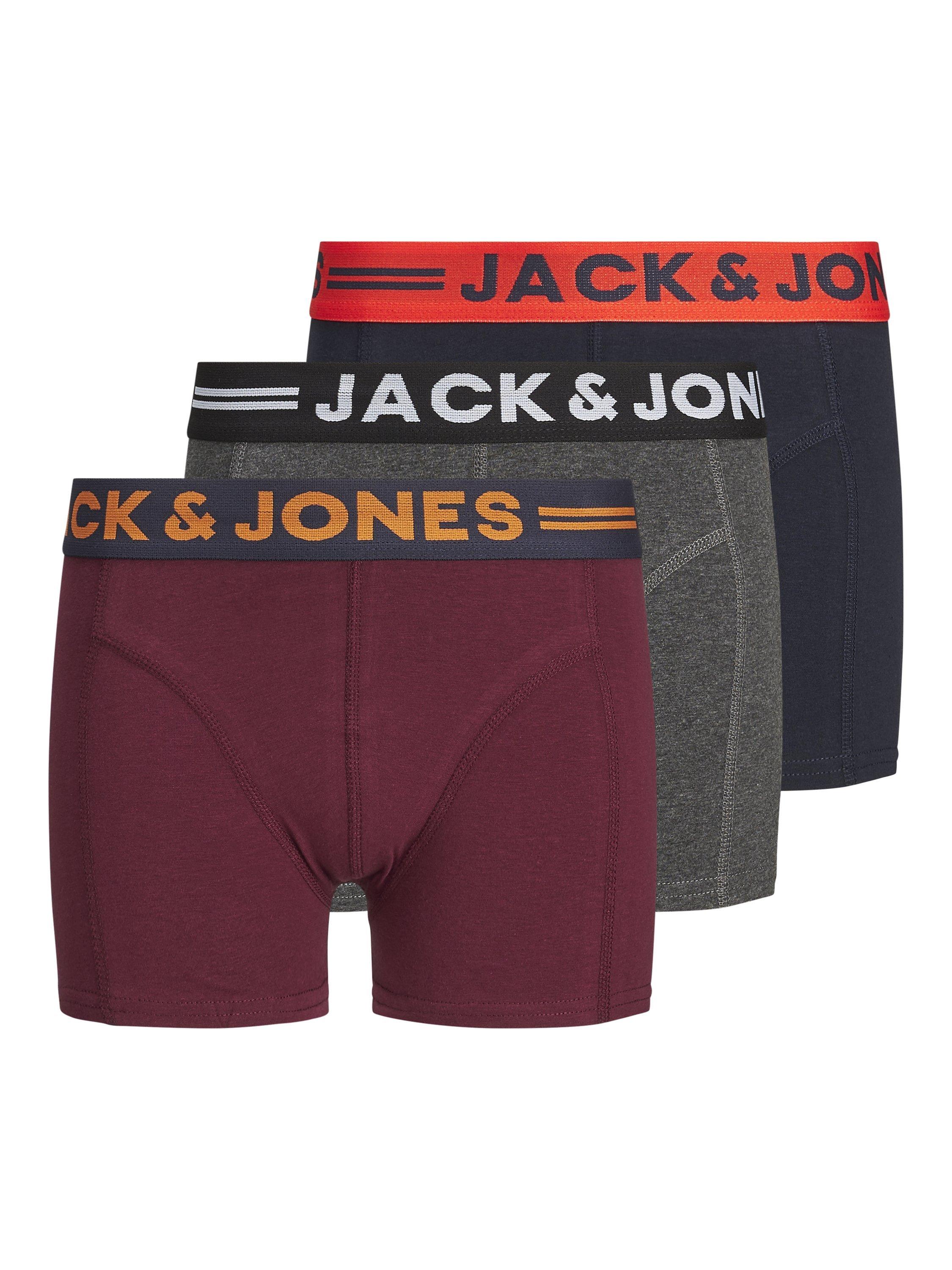 Jack & Jones Kids' Logo Trunks, Pack of 3