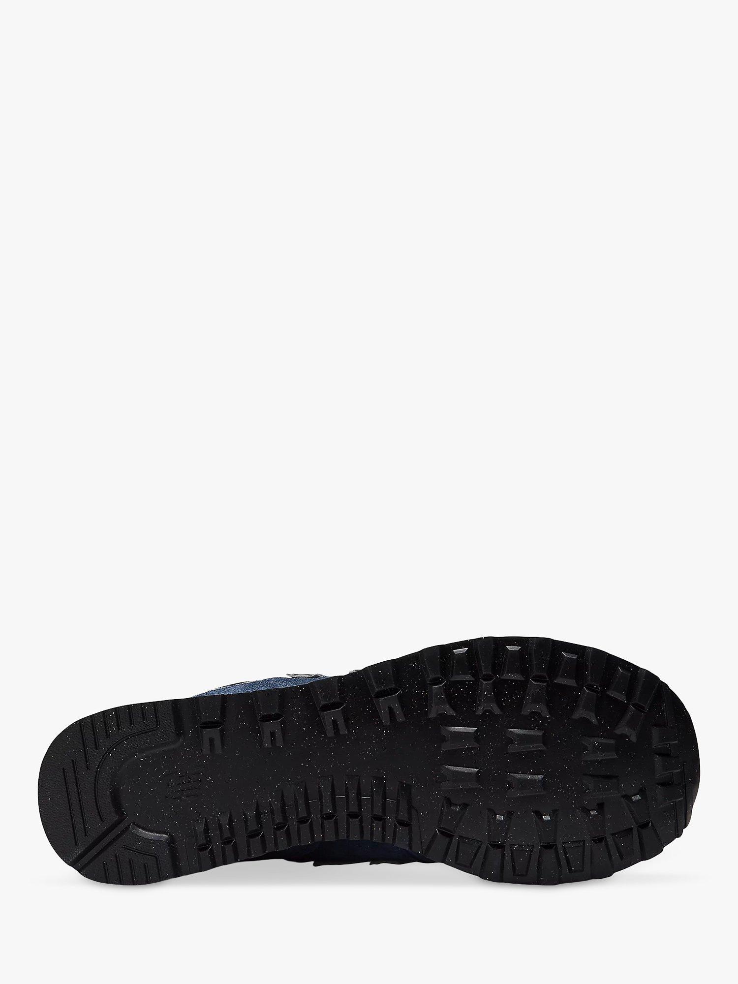 Product image 8 of 8, which shows New Balance 574 Suede Trainers, Navy/White, 7