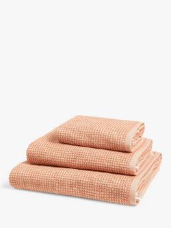 John Lewis Textured Towels, Terracotta