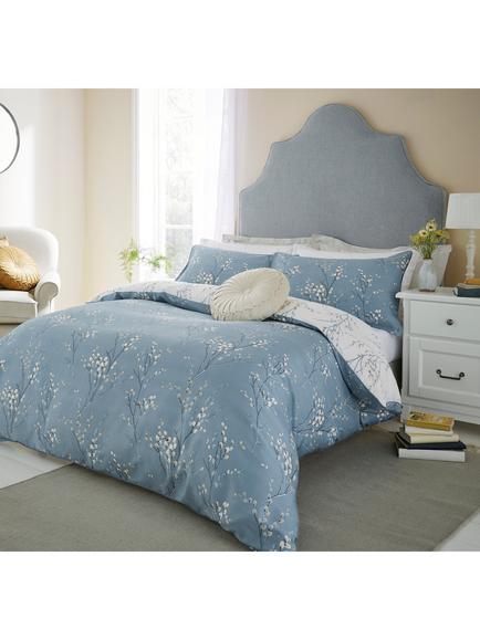 Laura Ashley Pussy Willow 200 Thread Count Duvet Cover Set, Seaspray