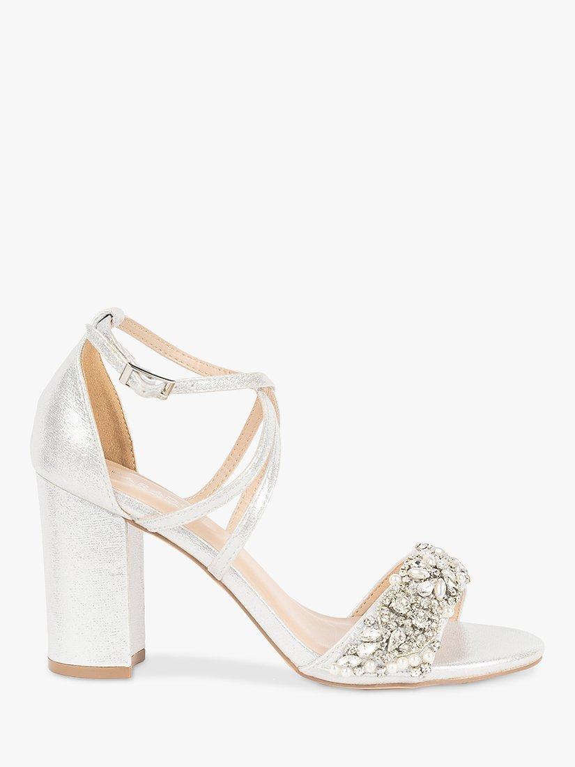 Paradox London Hira Embroidered Block Heel Sandals