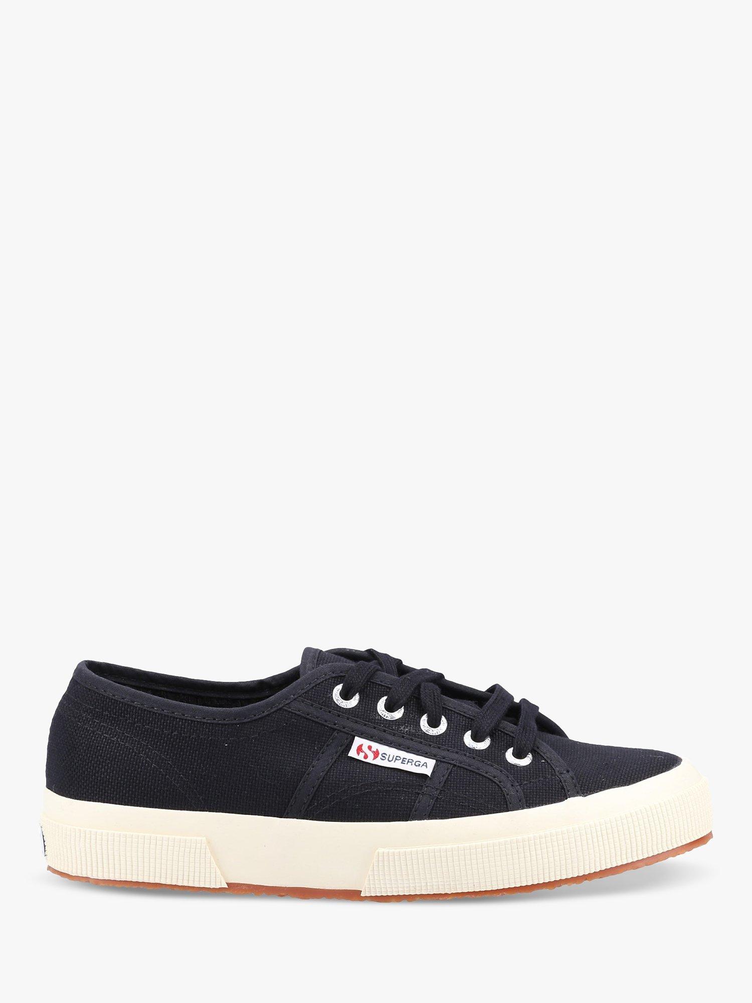 Superga 2750 Cotu Classic Canvas Vegan Trainers Black Cream