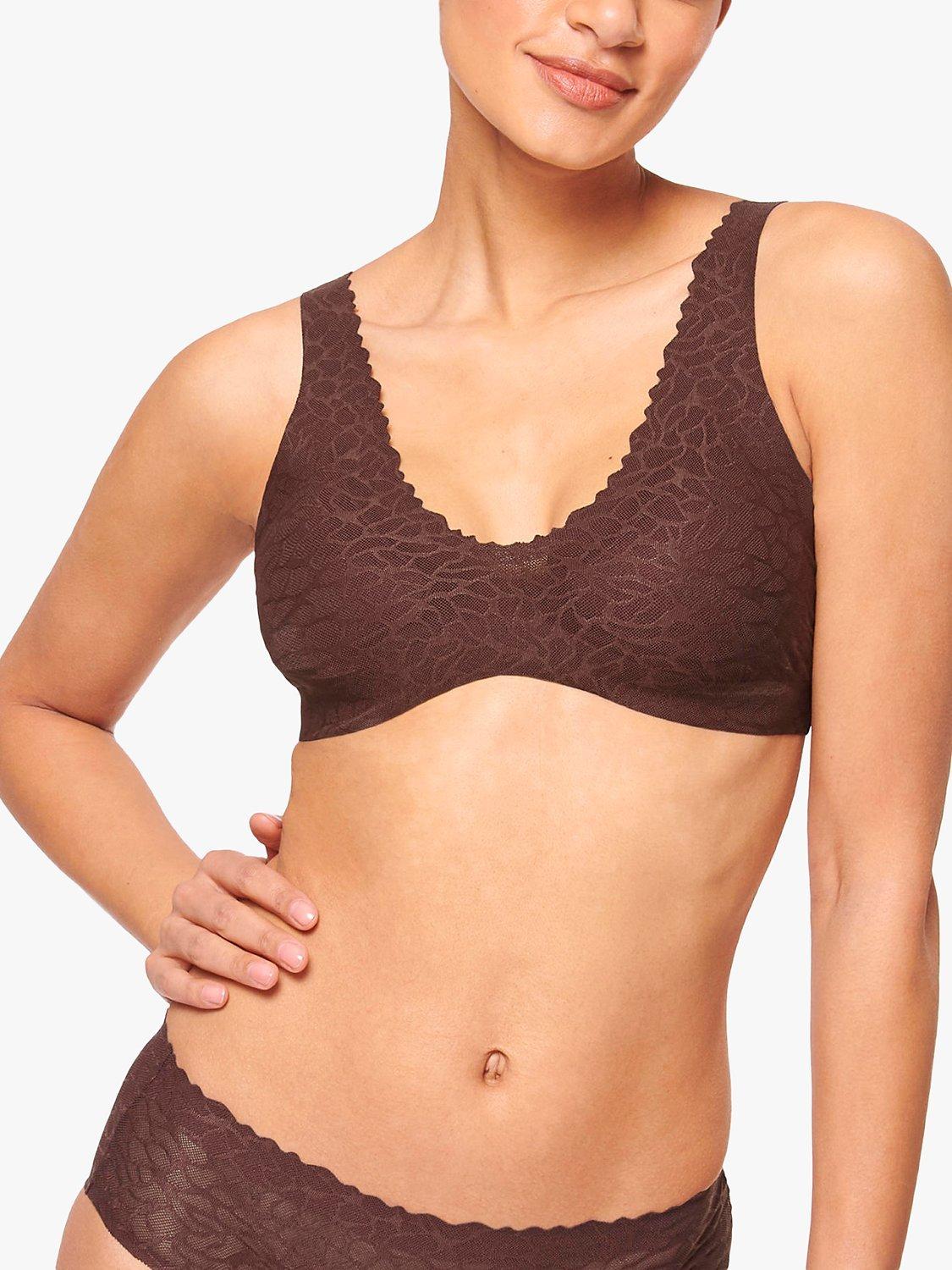 sloggi ZERO Feel Lace 2.0 Bralette, Ebony Brown