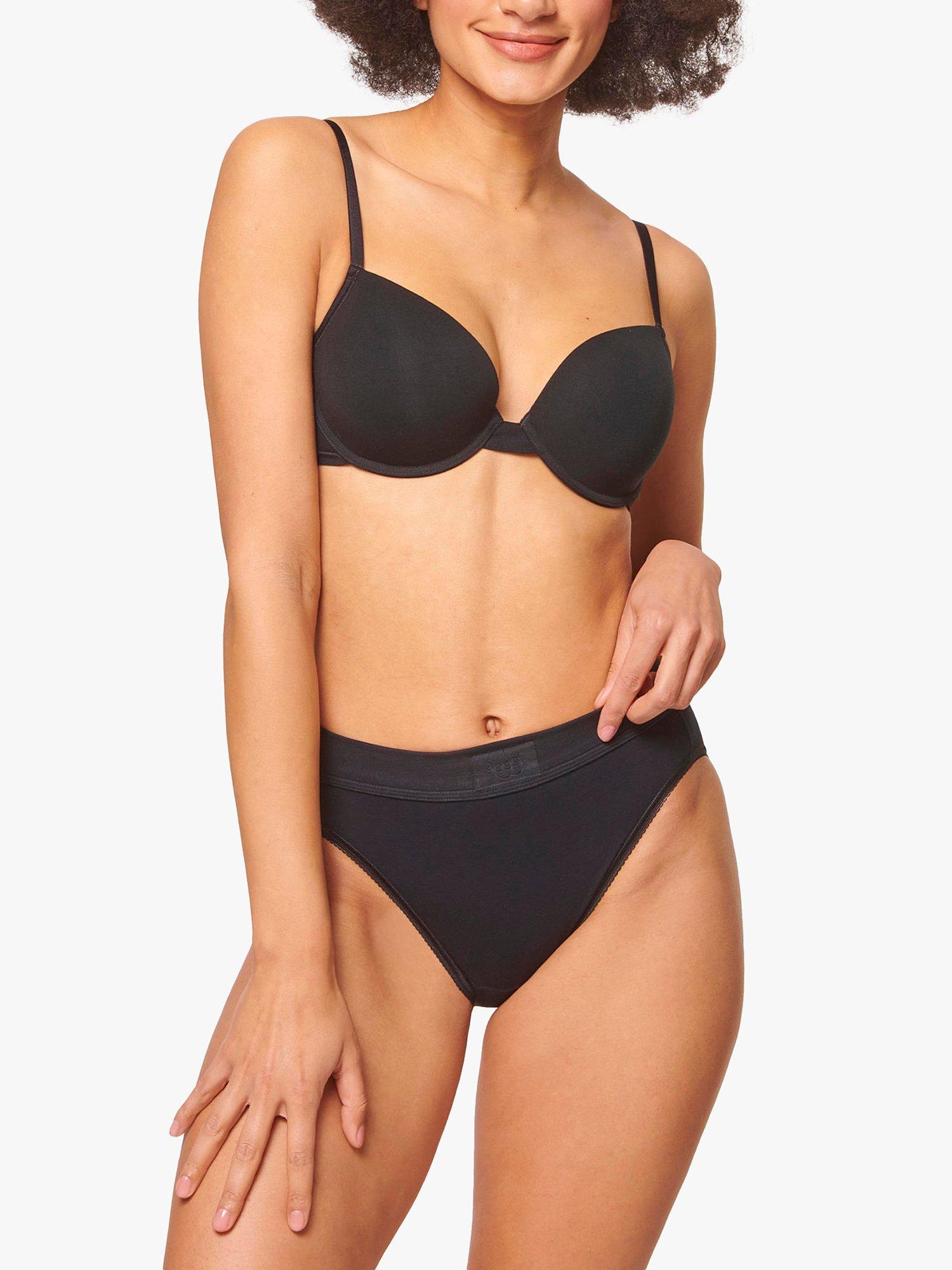 Product image 4 of 4, which shows sloggi Double Comfort Tai Knickers, Pack of 2, Black, 10