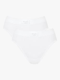 sloggi Double Comfort Tai Knickers, Pack of 2, White