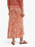 Pure Collection Bias Cut Paisley Print Midi Skirt, Kasbah