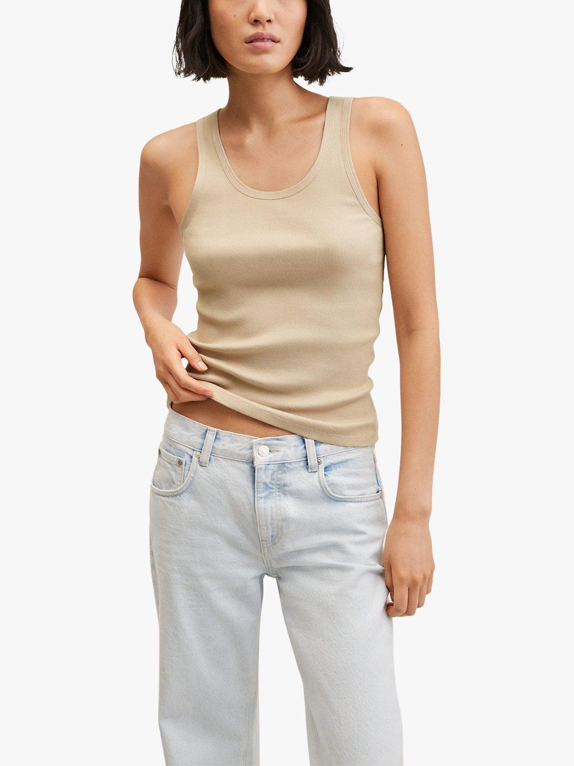 Mango Belia Ribbed Vest Top