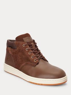 Polo Ralph Lauren Waterproof Leather-Suede Sneaker Boots, Brown - view 2, Brown