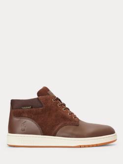 Polo Ralph Lauren Waterproof Leather-Suede Sneaker Boots, Brown, Brown