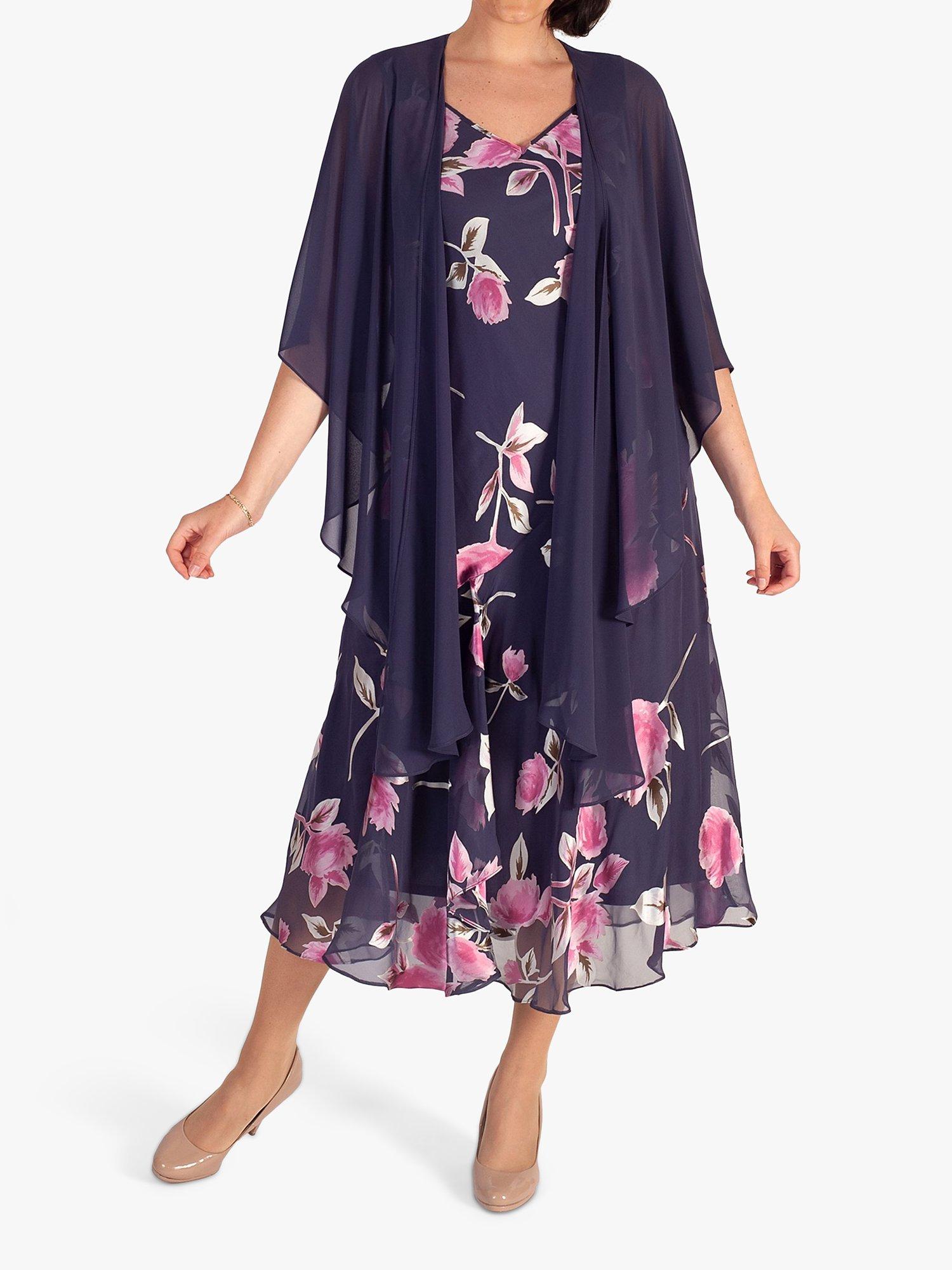 Product image 3 of 5, which shows chesca Chiffon Shawl, Violetta, One Size