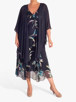 chesca Chiffon Shawl, Pewter