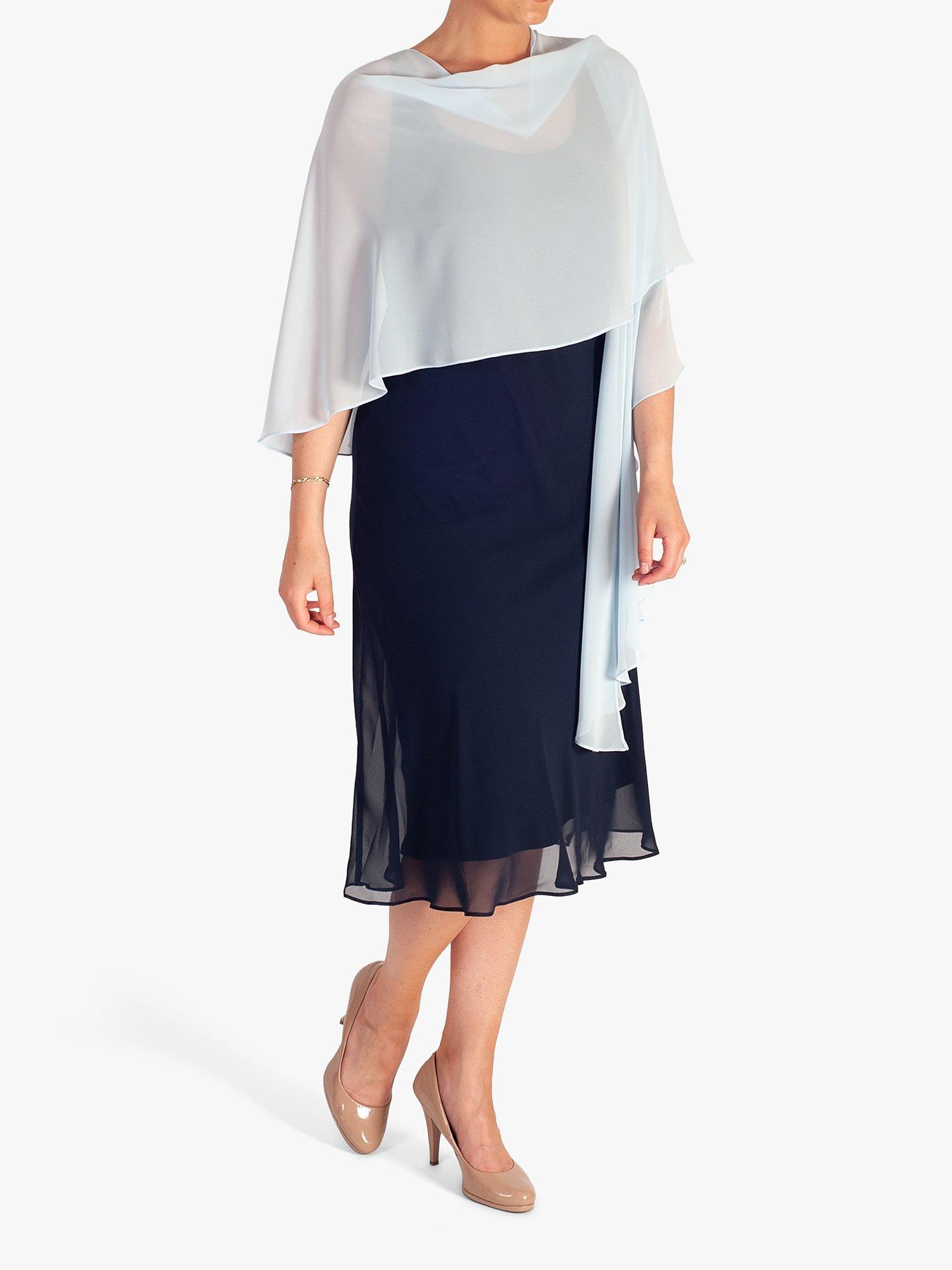 Product image 3 of 4, which shows chesca Choffon Shawl Scarf, Pastel Blue, One Size