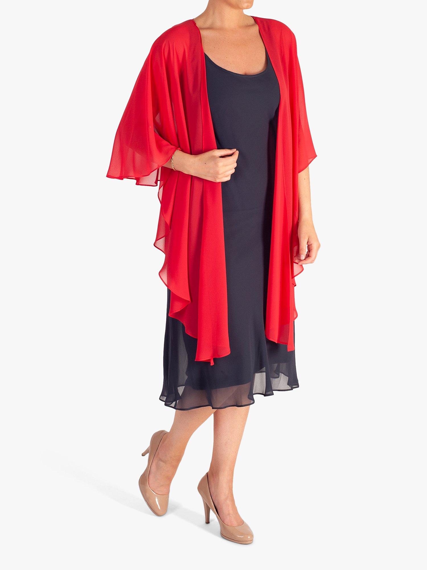 Product image 3 of 5, which shows Chesca Chiffon Shawl, Poppy