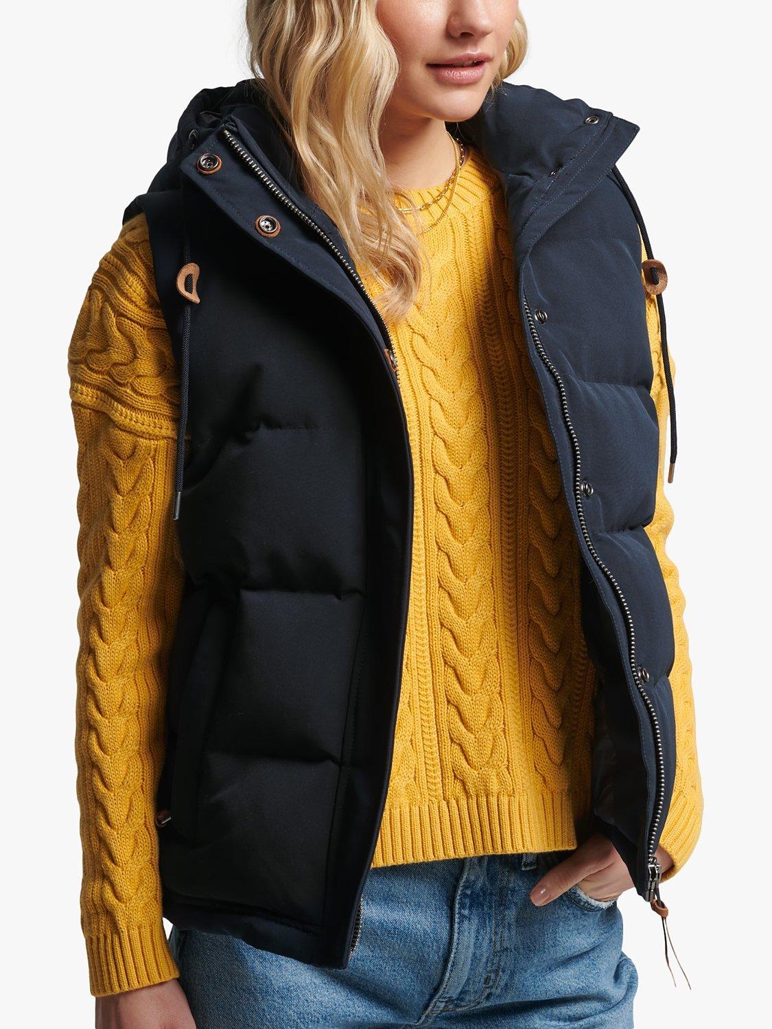 Superdry Original & Vintage Everest Hooded Gilet, Eclipse Navy 