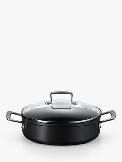 Le Creuset Toughened Non-Stick Sauteuse Pan & Lid, Black