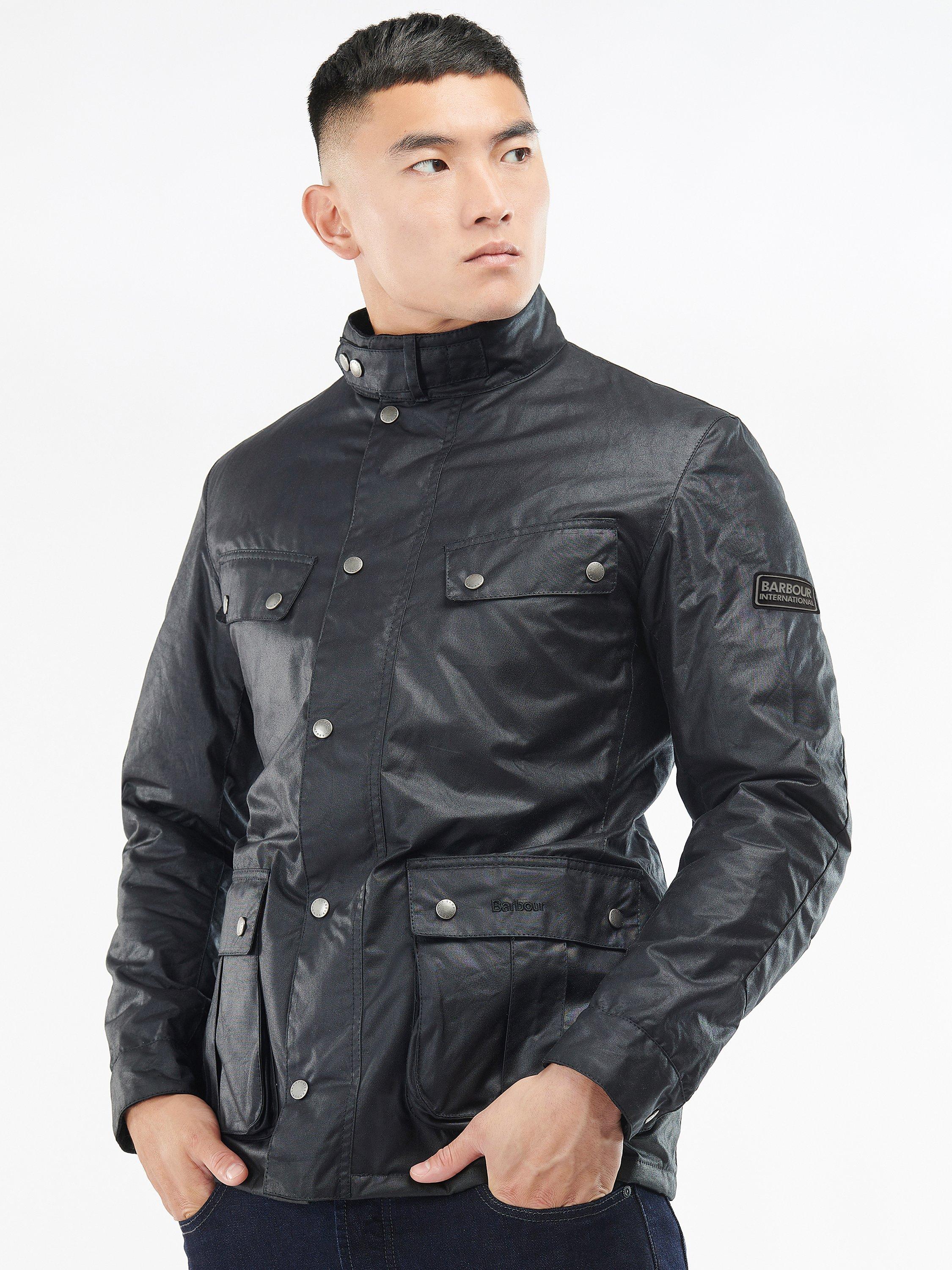 Barbour International Tourer Duke Waxed Jacket Navy