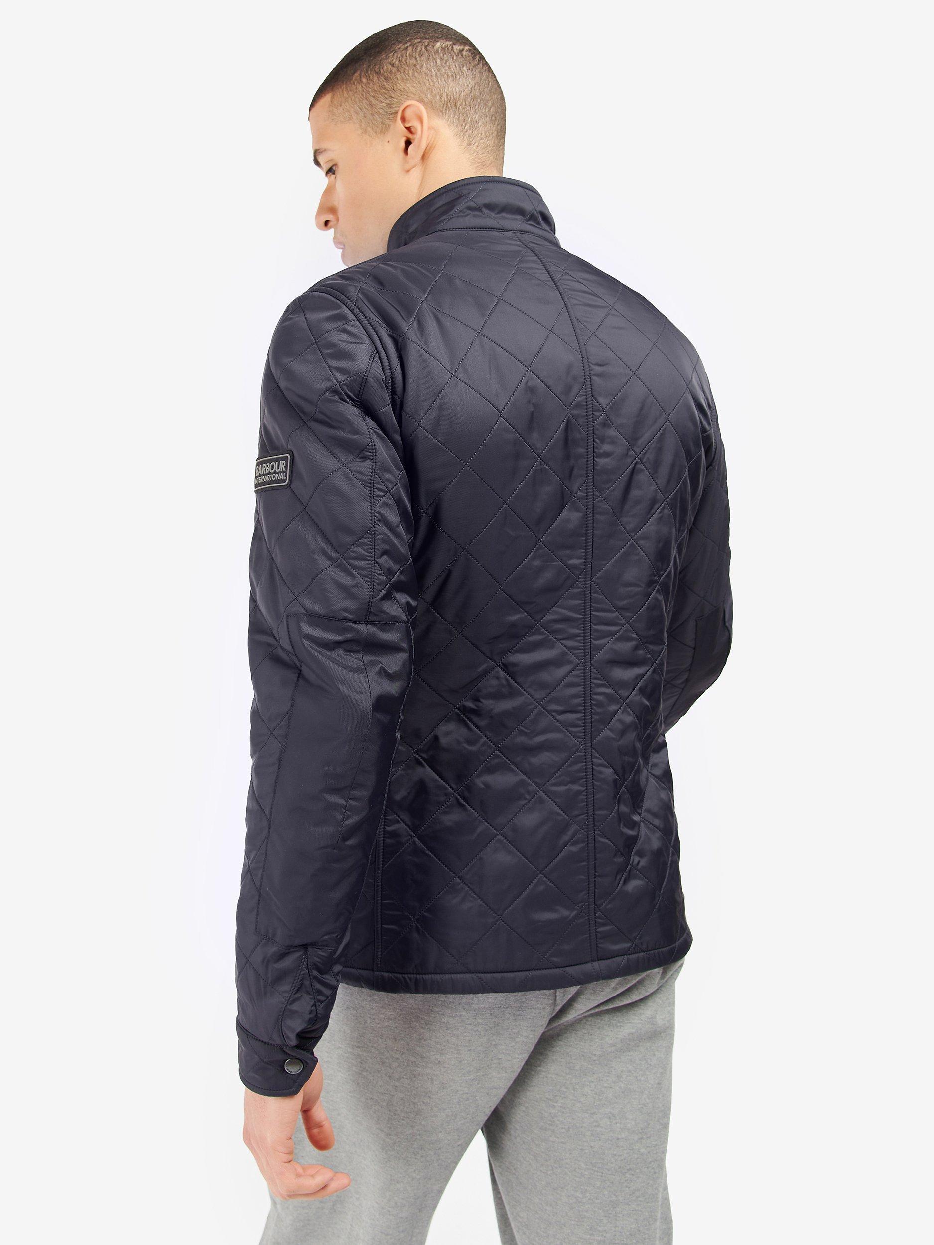 Barbour International Tourer Ariel Polar Quilted Jacket Navy