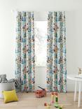 John Lewis Forest Dinosaur Print Pencil Pleat Blackout Children's Curtains, Multi