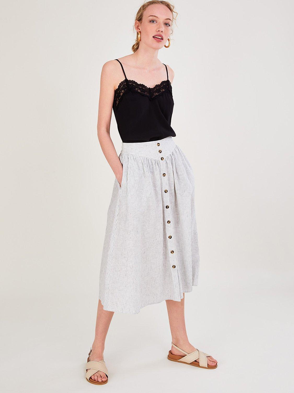 Monsoon Clara Lace Detail Camisole Top, Black