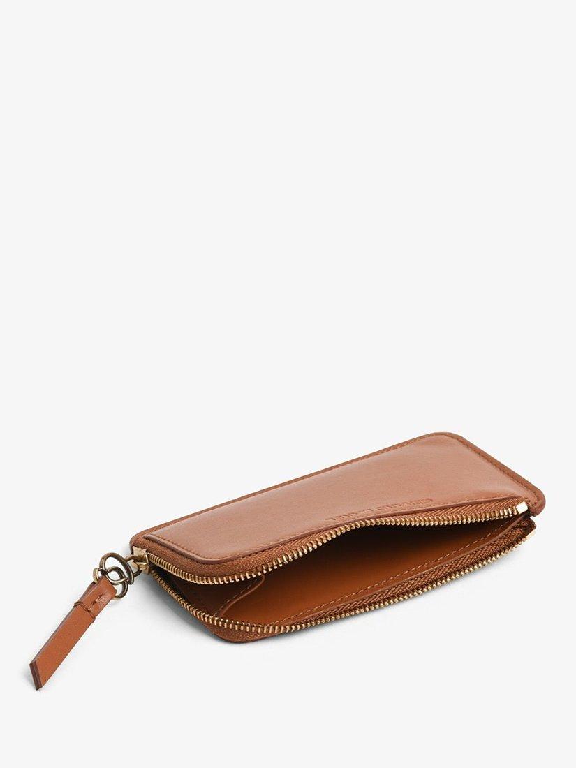 Gerard Darel Leather Small Card Holder, Camel