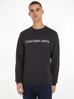 Calvin Klein Logo Sweatshirt, CK Black, Ck Black