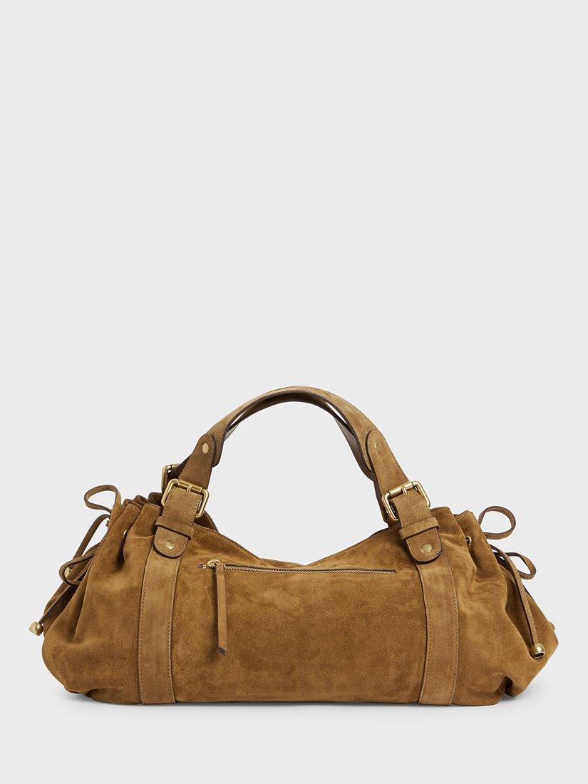 Gerard Darel 24H Suede Shoulder Bag, Amber