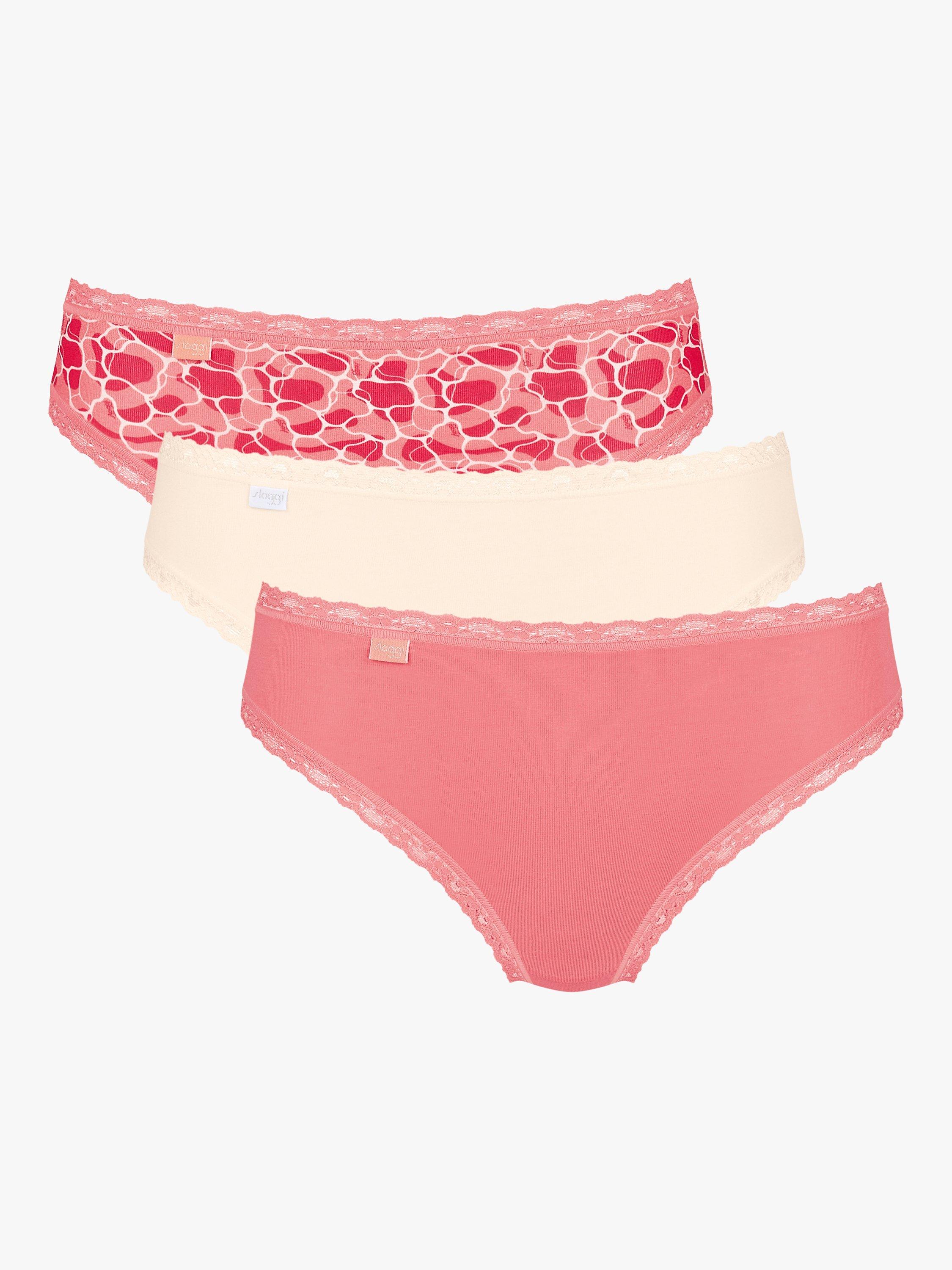 sloggi 24/7 Weekend Tai Knickers, Pack of 3, Pink Multi
