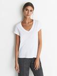 Reiss Luana Cotton V-Neck T-Shirt