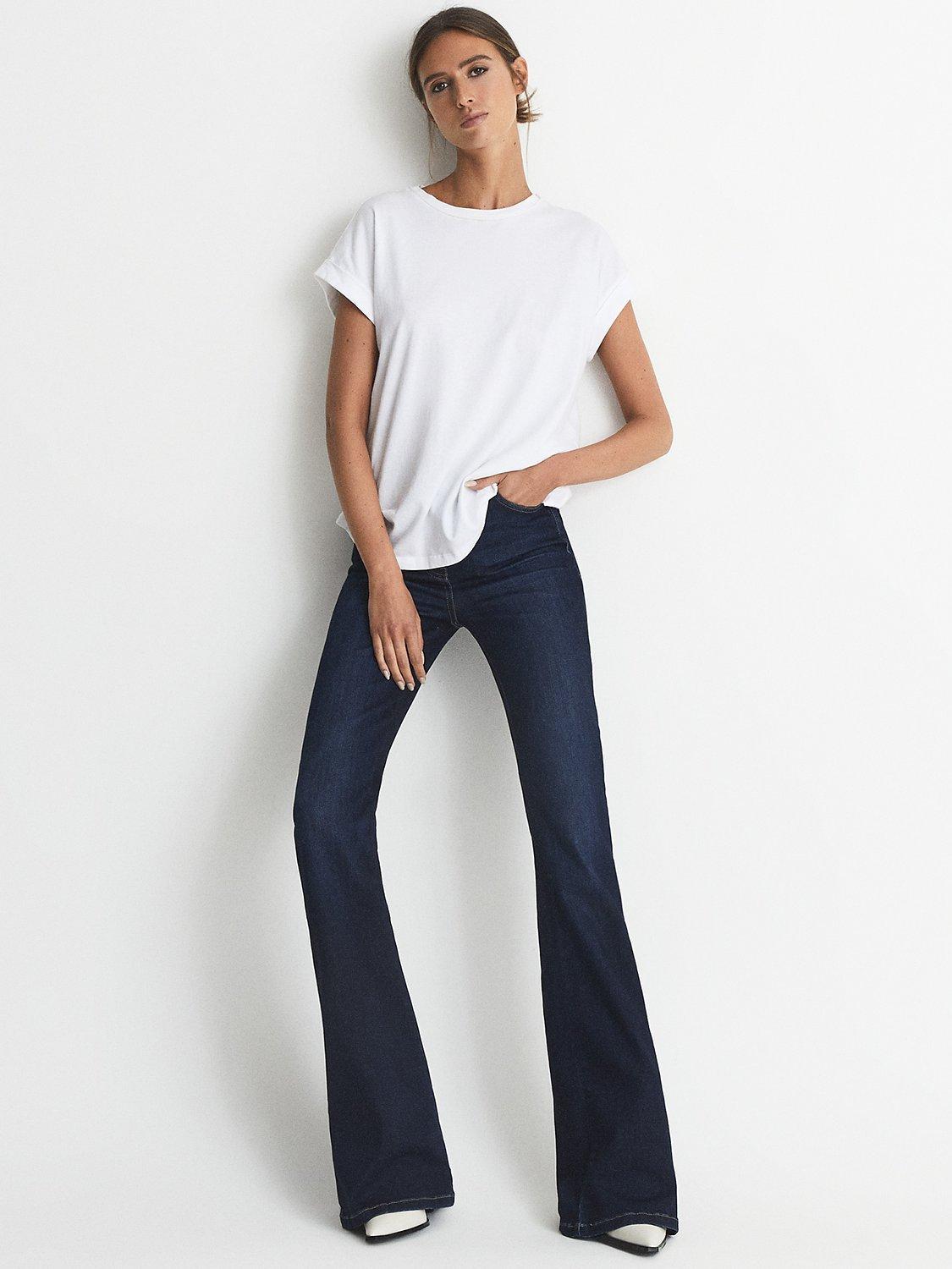 Product image 2 of 6, which shows Reiss Tereza Cotton Jersey T-Shirt, White, XXS