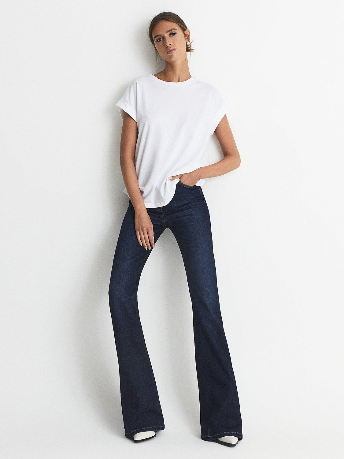 Product image 4 of 6, which shows Reiss Tereza Cotton Jersey T-Shirt, White, XXS