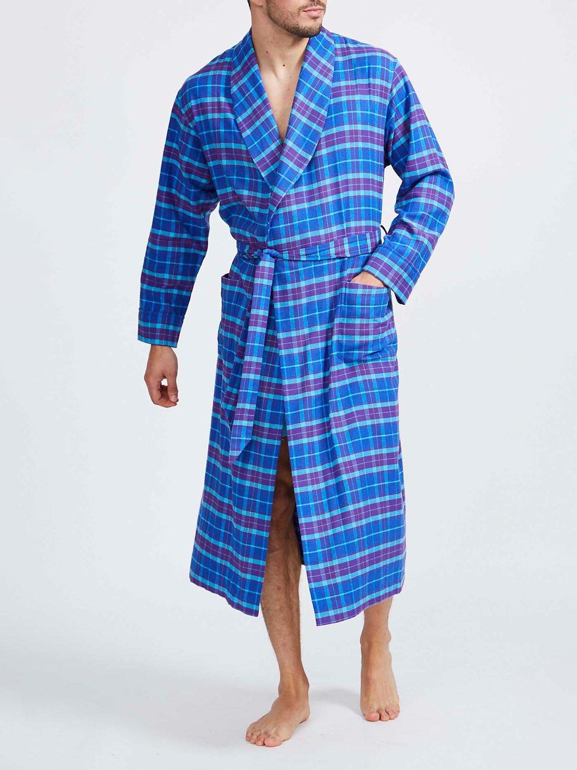 British Boxers Brushed Cotton Tartan Dressing Gown