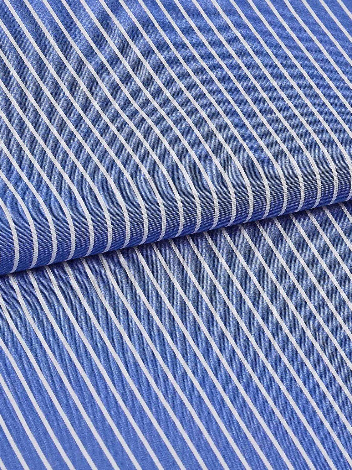 Product image 3 of 3, which shows British Boxers Stripe Crisp Cotton Nightshirt, Blue, S