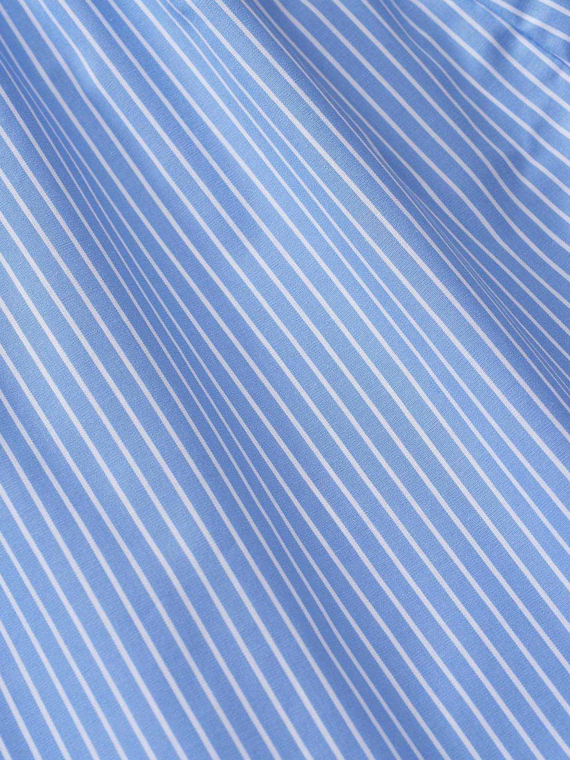 Product image 5 of 5, which shows British Boxers Stripe Crisp Cotton Nightshirt, Blue/White, XXL