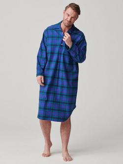 British Boxers Tartan Brushed Cotton Nightshirt, Midnight