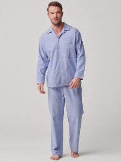 British Boxers Brushed Cotton Pyjamas, Staffordshire Blue