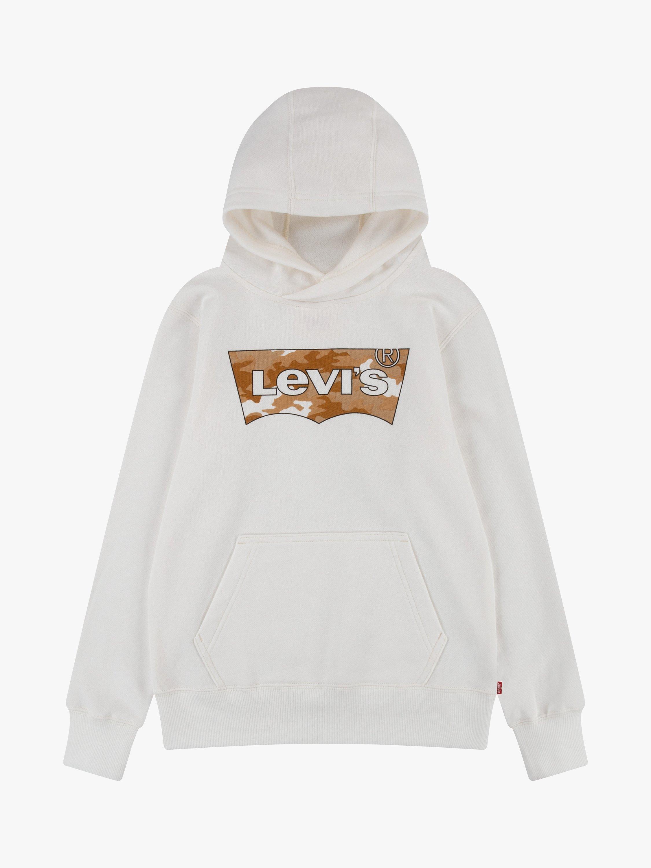 Product image 2 of 4, which shows Levi's Kids' Cotton Batwing Logo Hoodie, Tofu, 8 years