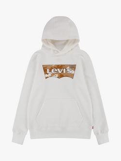 Levi's Kids' Cotton Batwing Logo Hoodie, Tofu - view 2, Tofu