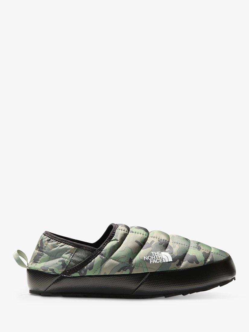 Product image 1 of 10, which shows The North Face Thermoball Traction V Men's Mules, Thyme Brushwood Camo Print/Thyme, 8
