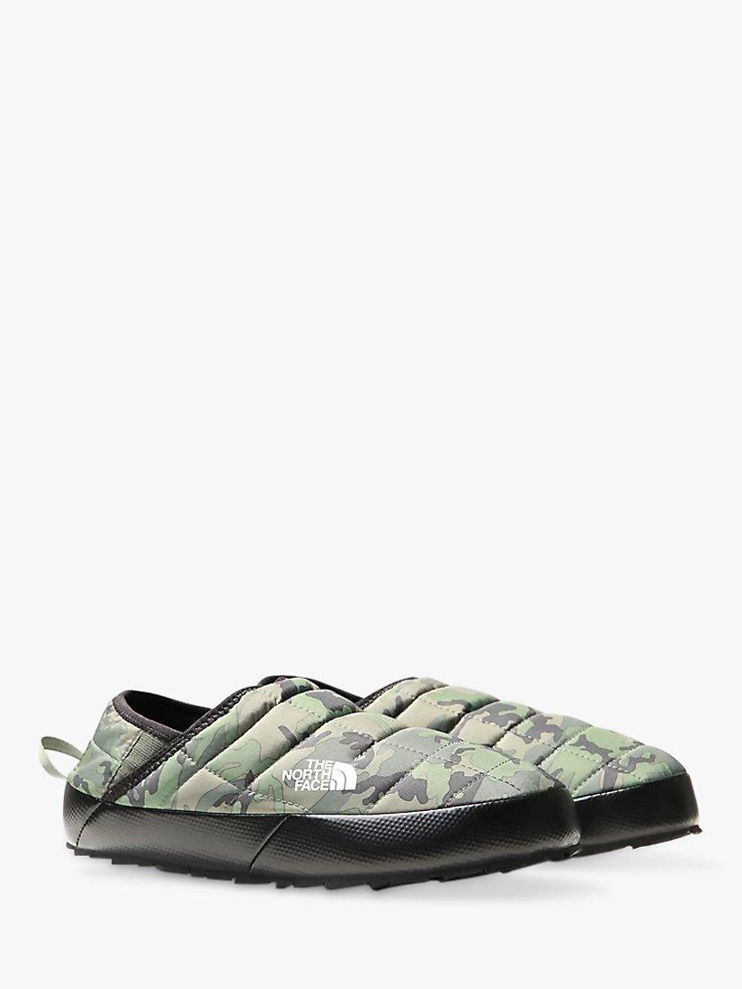 Product image 6 of 10, which shows The North Face Thermoball Traction V Men's Mules, Thyme Brushwood Camo Print/Thyme, 8